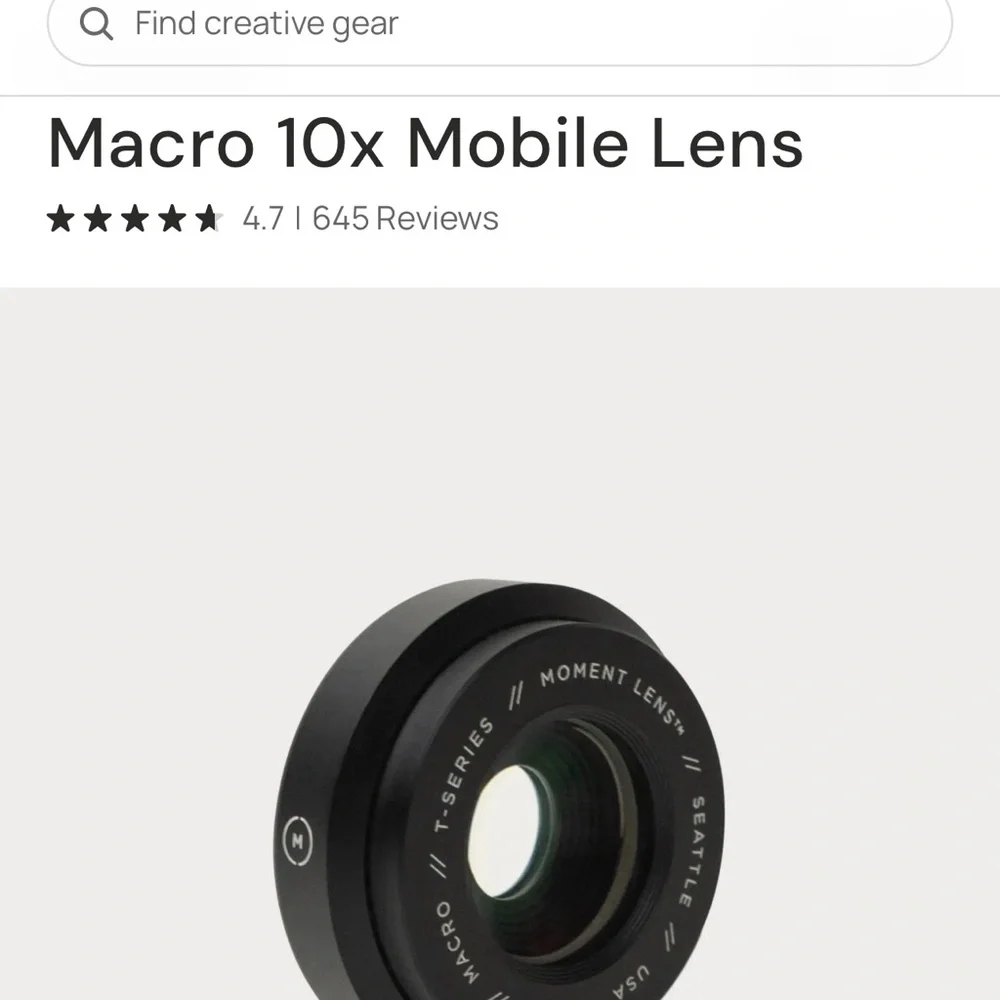 Moment Macro 10x Mobile Lens - Black